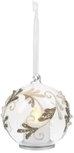 Ornament With Flickering Flame LED - Without Pinecones