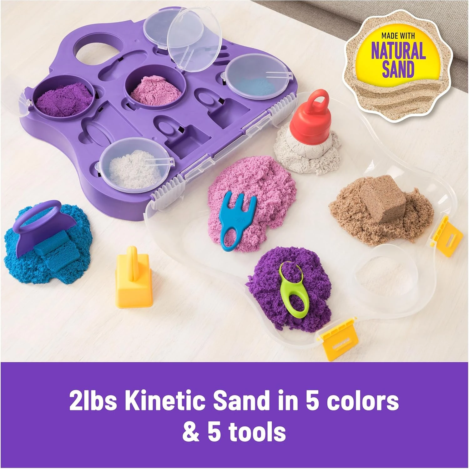 Kinetic Sand Variety Case With 2 Pounds Of Play Sand 2 Kinetic Sand Variety Case With 2 Pounds Of Play Sand - Image 2