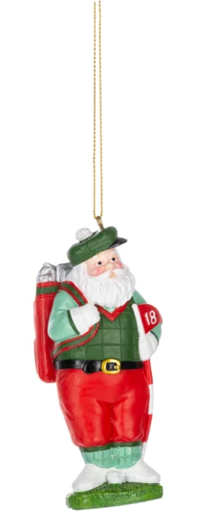 Santa Golfing Ornament