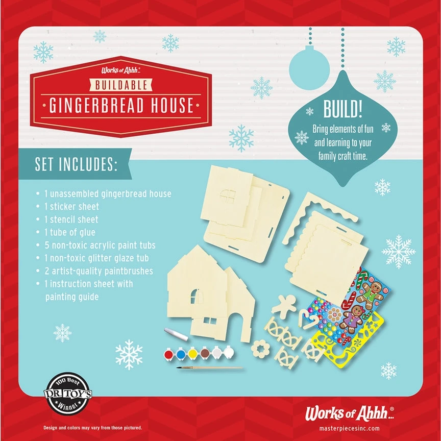 Buildable Gingerbread House Craft Set 3 Buildable Gingerbread House Craft Set - Image 3
