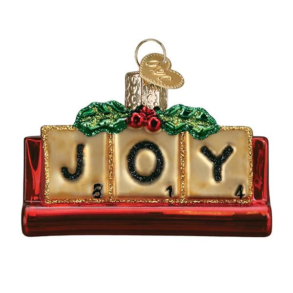 Joyful Scrabble Glass Ornament 3 Joyful Scrabble Glass Ornament - Image 3