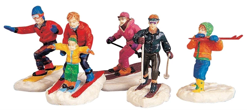 Lemax Winter Fun Skiers - 5 Piece Set 5 Lemax Winter Fun Skiers - 5 Piece Set - Image 5