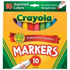 Crayola Markers - Broad Line - Assorted Colors - 10 Count