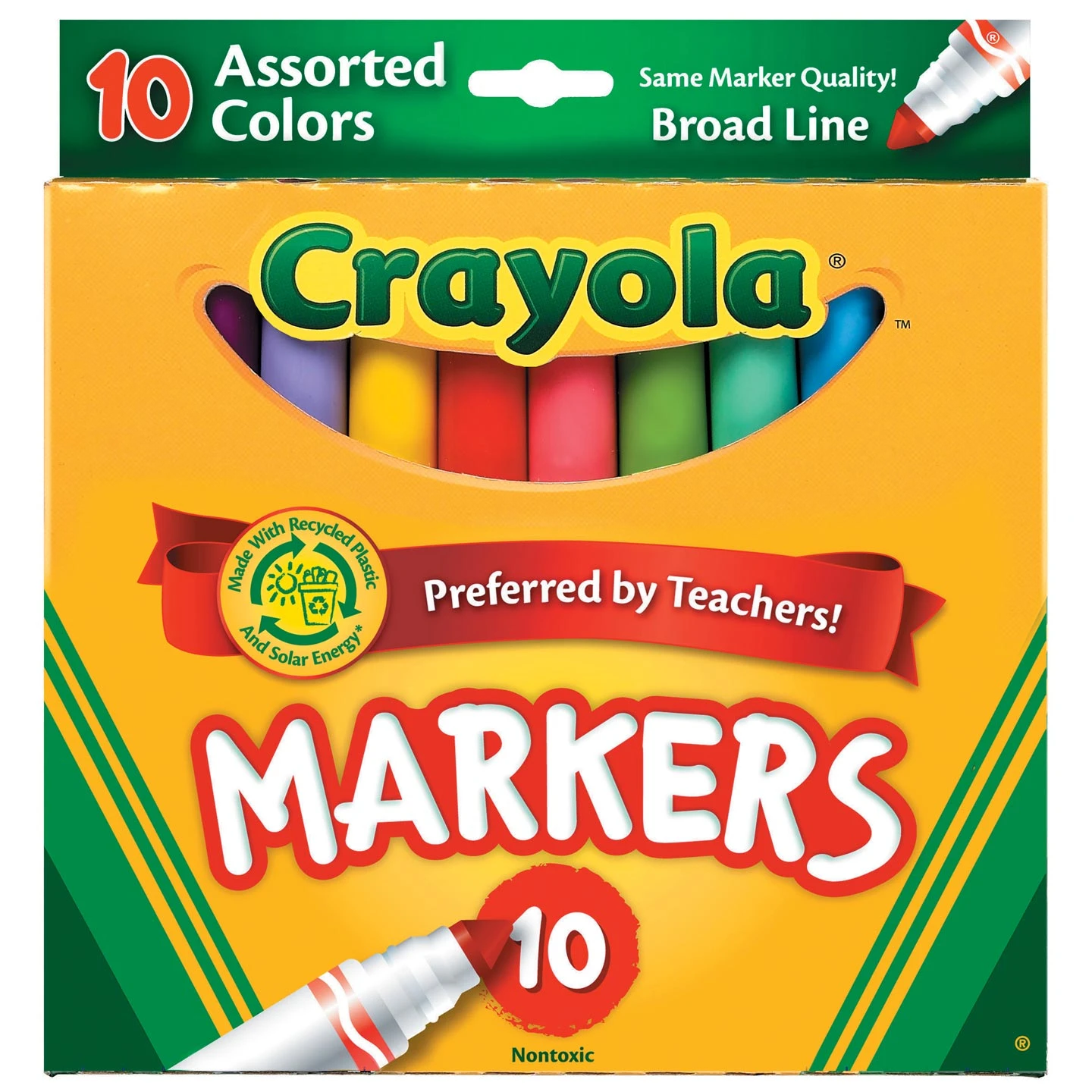 Crayola Markers - Broad Line - Assorted Colors - 10 Count 1 Crayola Markers - Broad Line - Assorted Colors - 10 Count