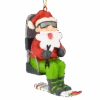 Santa Claus Skiing - Christmas Ornament