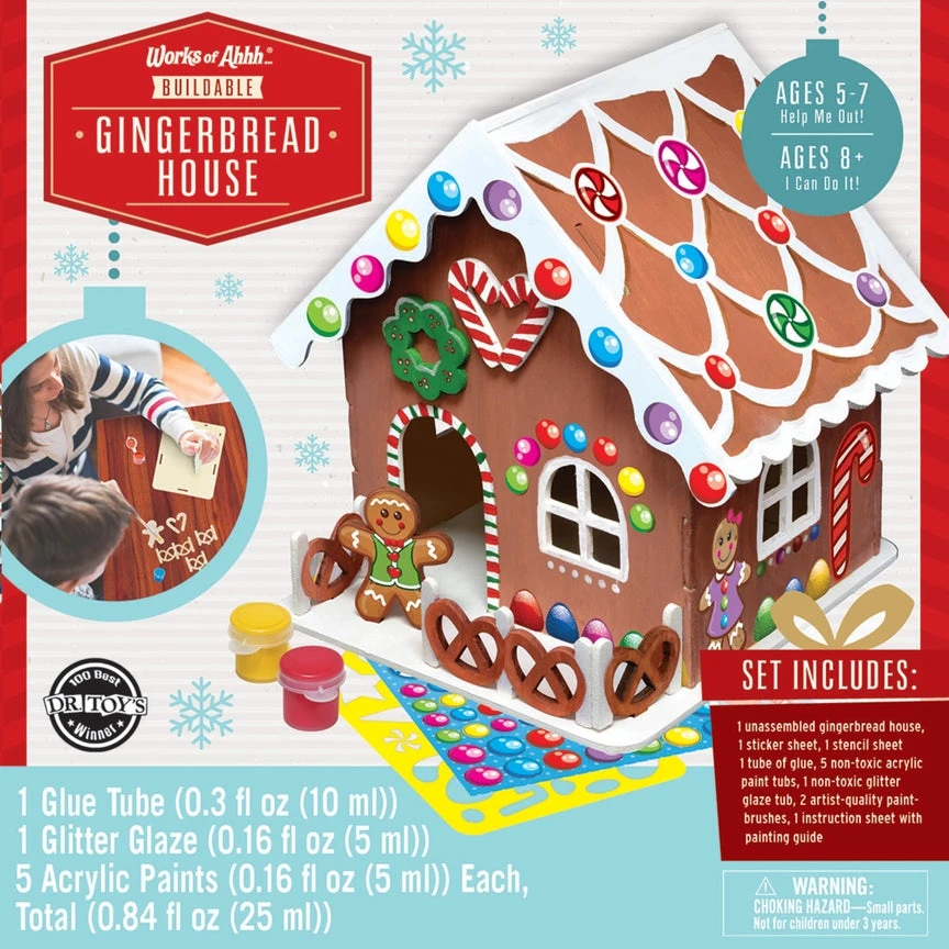 Buildable Gingerbread House Craft Set 1 Buildable Gingerbread House Craft Set