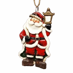 Clay-Style Santa Ornament - Lantern