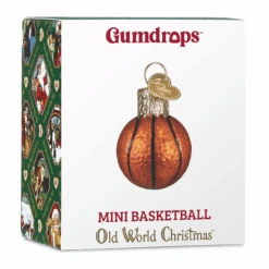 Gumdrop Mini Basketball Glass Ornament -Country Christmas Loft Store hsdvvmn2bpavmaphksby
