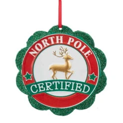 Kurt Adler Santa Seal Of Approval Ornament - North Pole Certified