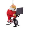 Hallmark Shoebox I Believe Cycling Santa Ornament
