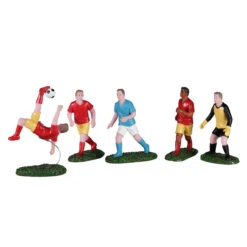 Lemax Boys Playing Soccer - 5 Piece Set