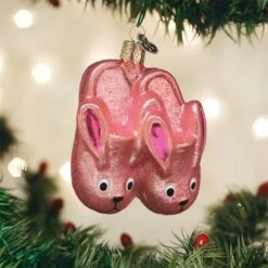 Bunny Slippers Glass Ornament -Country Christmas Loft Store konq96ngtf3yvyl9pqo7