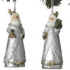 Silver Vintage Santa Ornament -