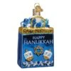 Happy Hanukkah Glass Ornament