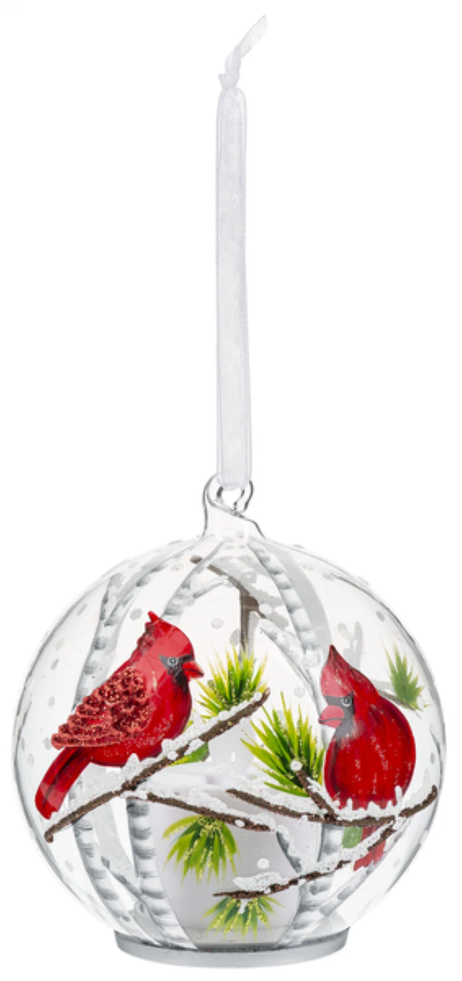 Cardinal Ornament With Flickering Flame LED - Berry Branches 4 Cardinal Ornament With Flickering Flame LED - Berry Branches - Image 4