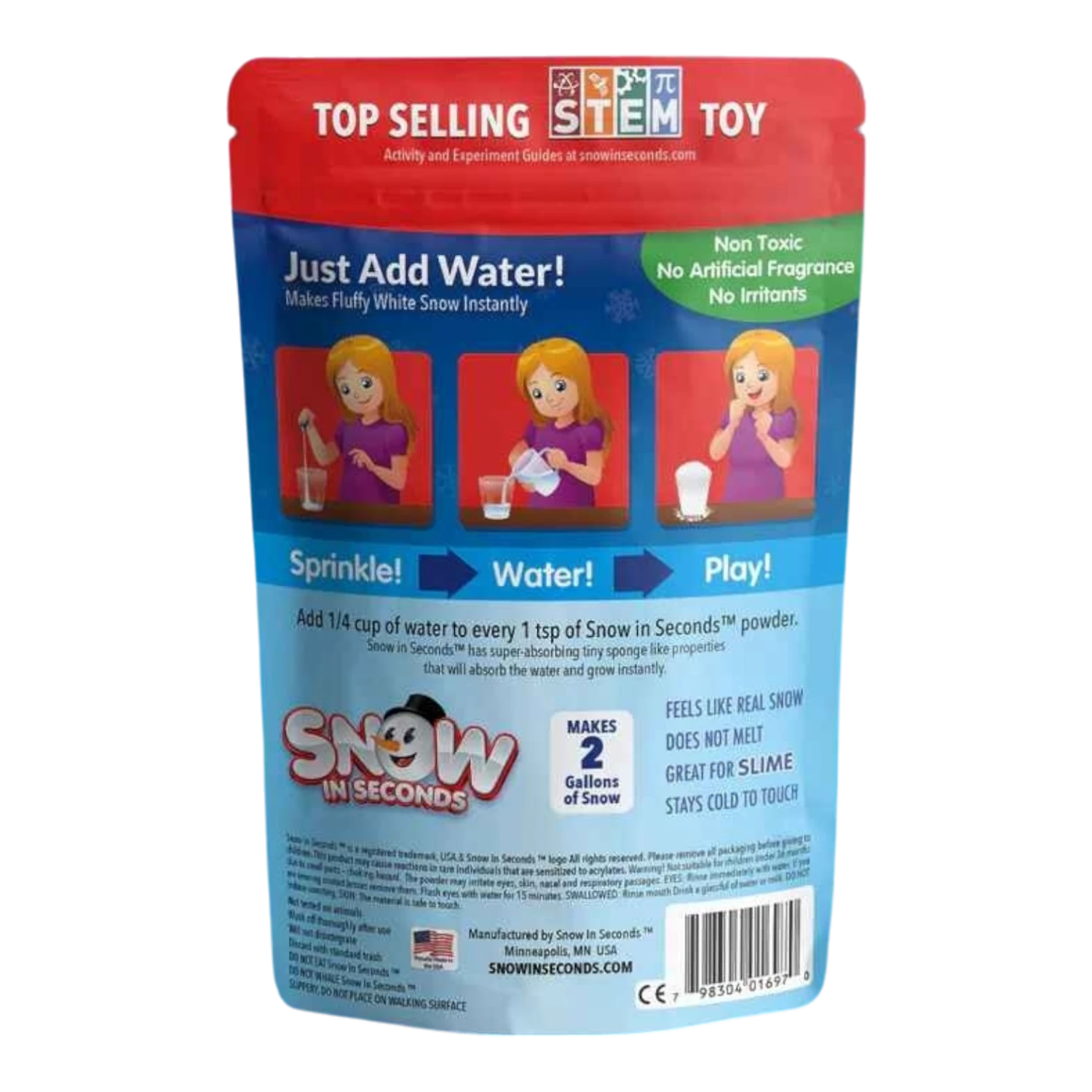 Snow In Seconds - Large - Makes 2 Gallons 2 Snow In Seconds - Large - Makes 2 Gallons - Image 2