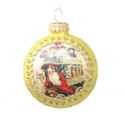 Historic Santa On Silk 2025 Ornament - 1913 Daddy Christmas