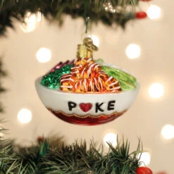Poke Bowl Glass Ornament -Country Christmas Loft Store qmbaww3xkc9gdqprariv