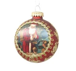 Historic Santa On Silk 2025 Ornament - 1904 Pere Noel