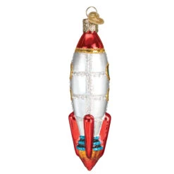 Toy Rocket Ship Glass Ornament 6 Toy Rocket Ship Glass Ornament -Country Christmas Loft Store rhgya8htpntdslofq5oi