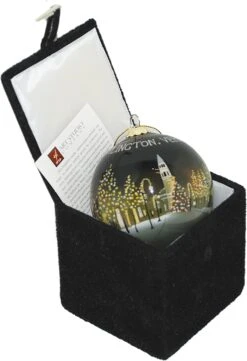 Hand Painted Glass Globe Ornament - Burlington Church Street At Night -Country Christmas Loft Store ro38oh92iqtavv8nr7aw