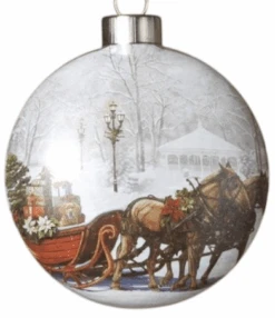 Bringin Home The Tree Glass Ornament - -Country Christmas Loft Store ufftkgsrbvbejpdlsulo