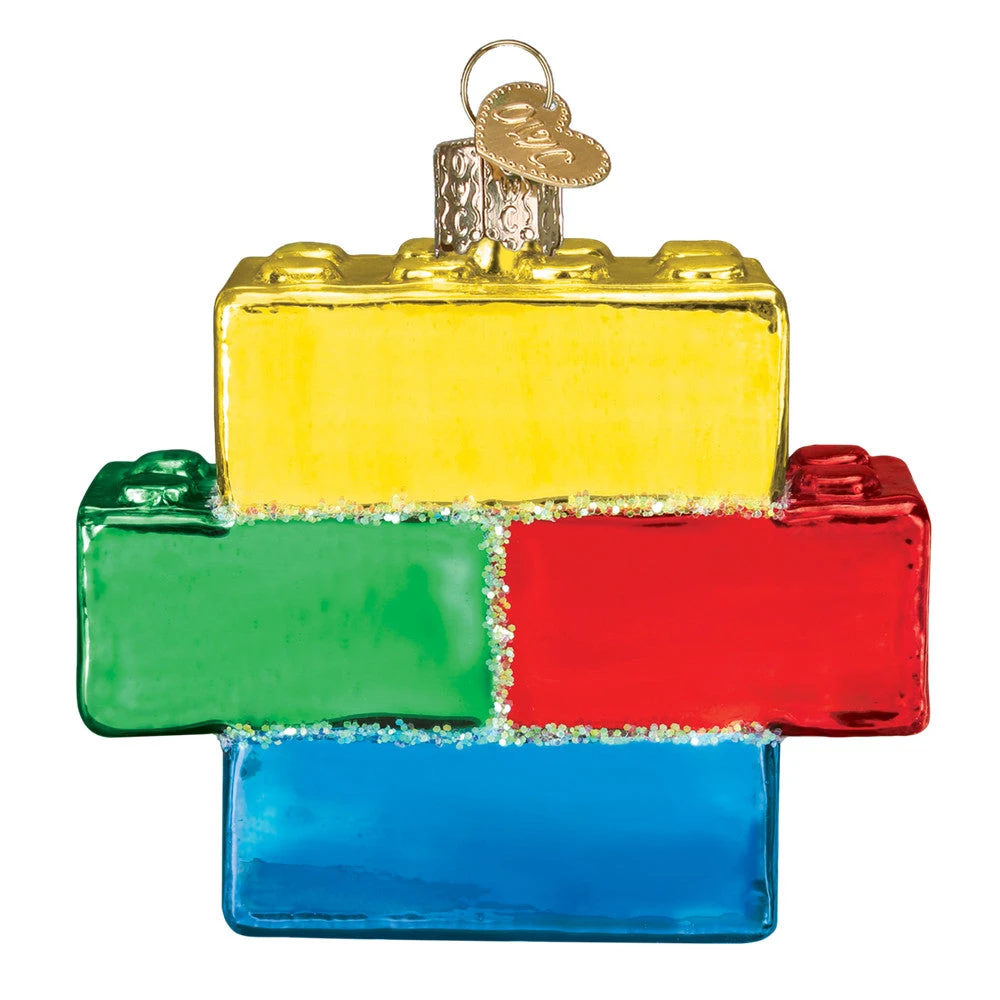 Building Blocks Glass Ornament 3 Building Blocks Glass Ornament - Image 3