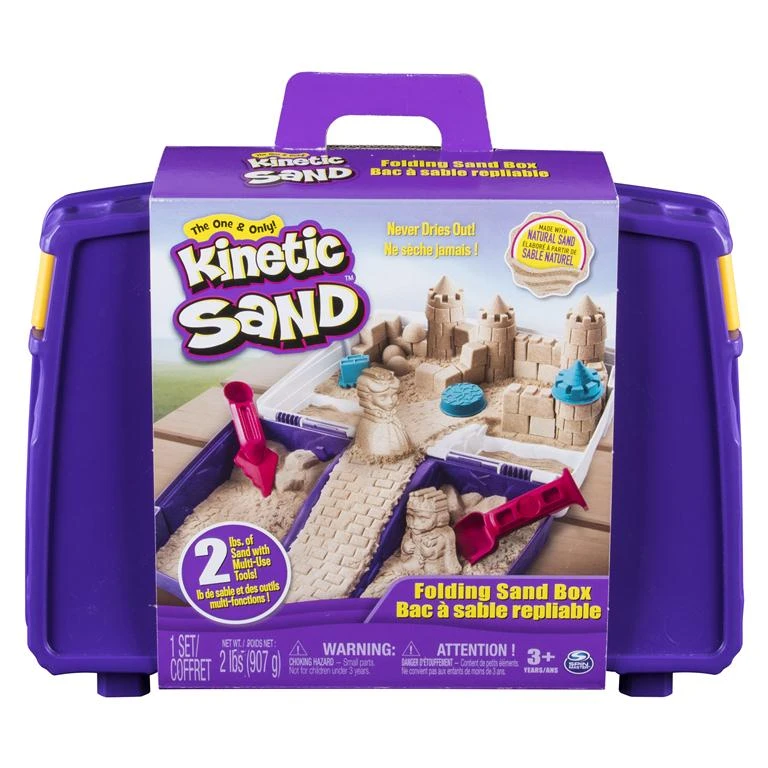 Kinetic Sand - Folding Sand Box With 2 Lbs And Mold And Tools 1 Kinetic Sand - Folding Sand Box With 2 Lbs And Mold And Tools