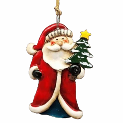 Clay-Style Santa Ornament - Christmas Tree